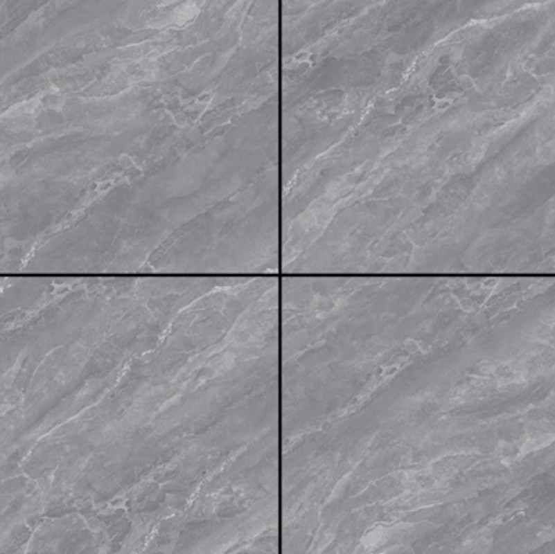 Ceramic Grey Full Glazed Non Slip Marble Floor Tile Polished