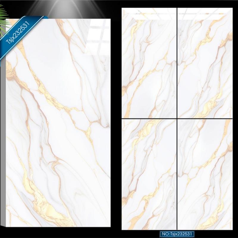 High Gloss Marble Effect Porcelain Tile