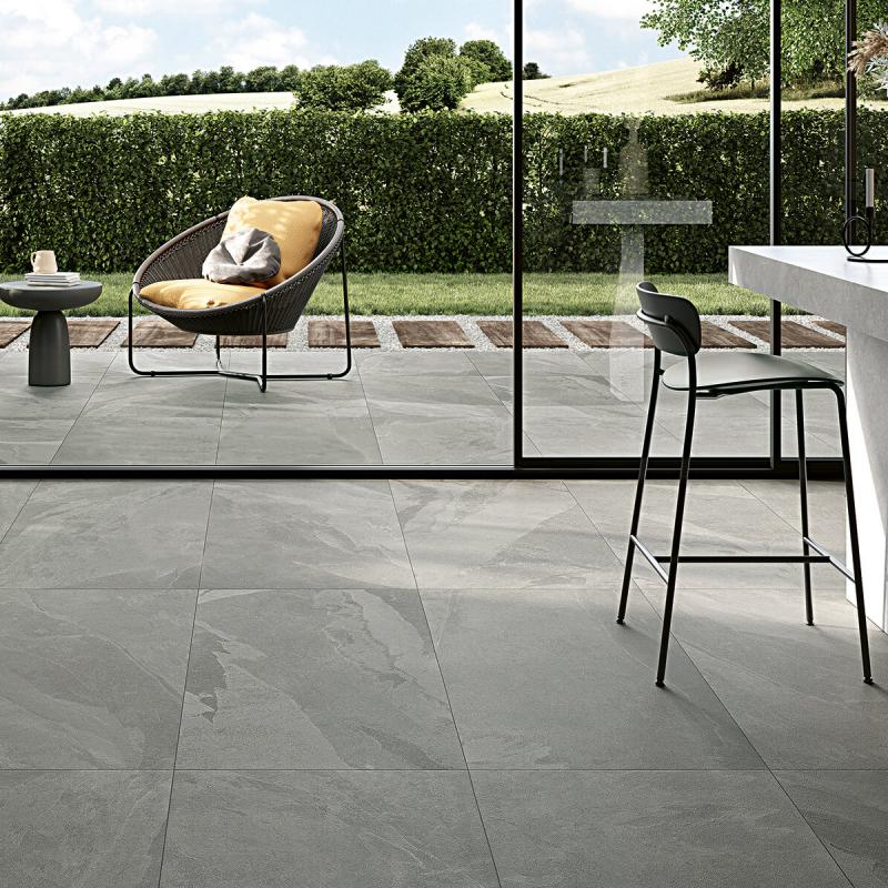 Low water absorption porcelain floor tile