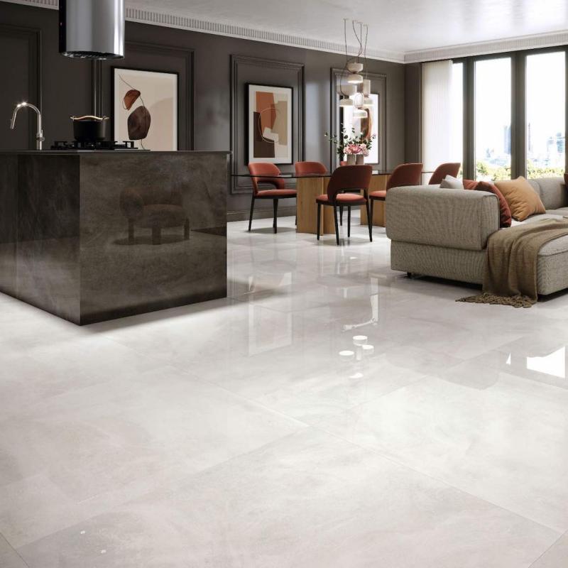 Luxury polished porcelain floor tile