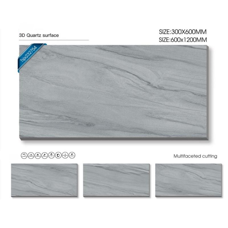 Matte Grey Porcelain Interior Floor Tile