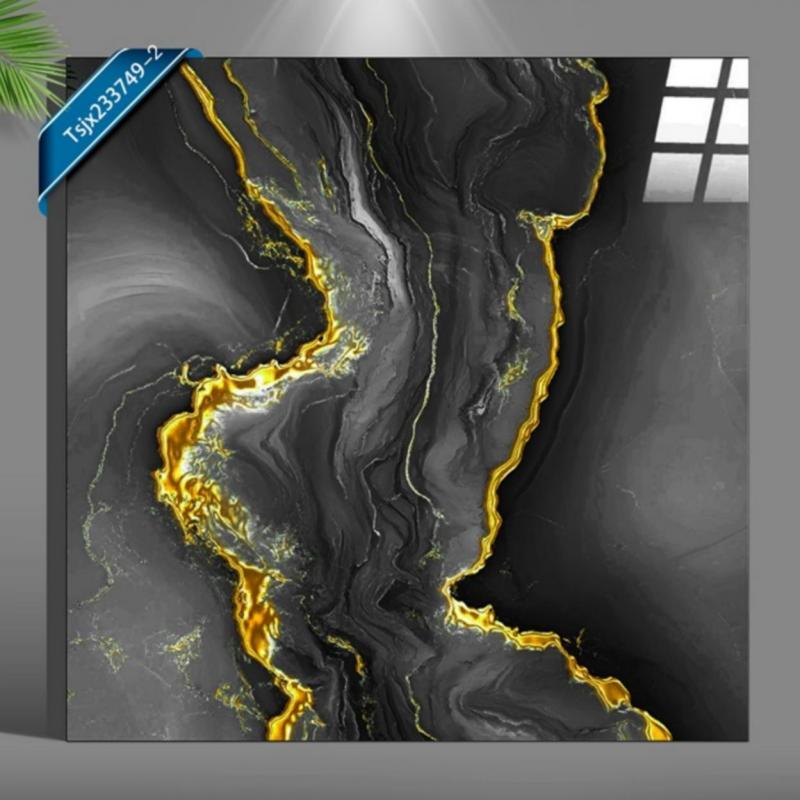 High-Gloss Gold Vein Floor Tile High-Gloss Gold Vein Floor Tile