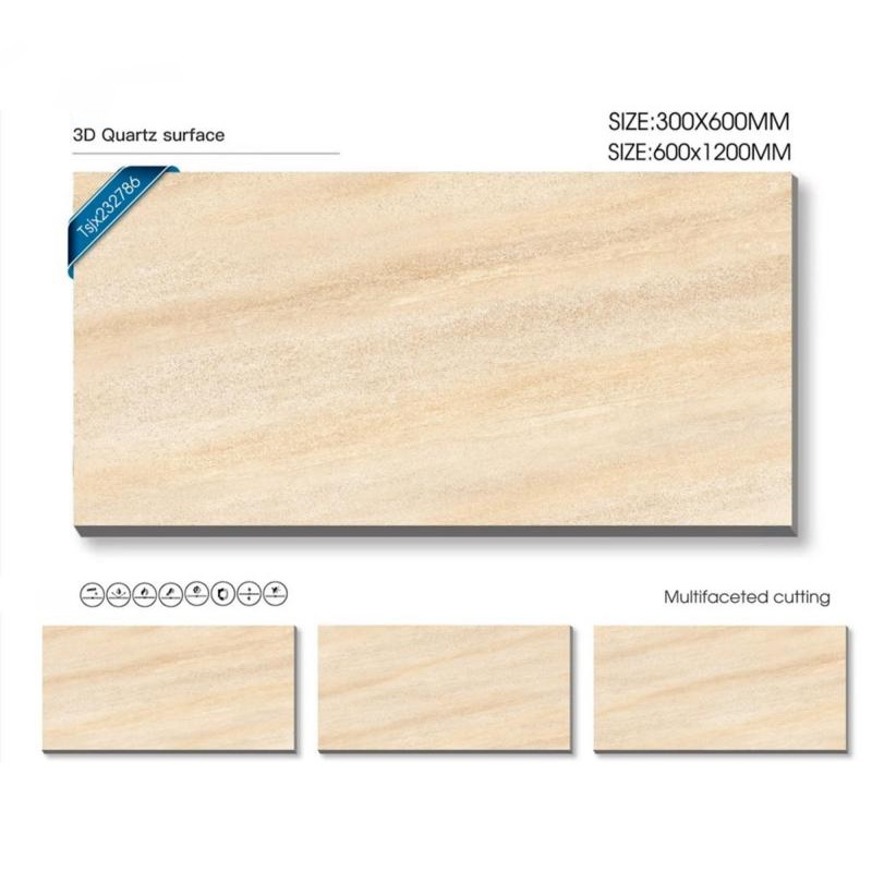 Polished Beige Matte Surface Porcelain Tile