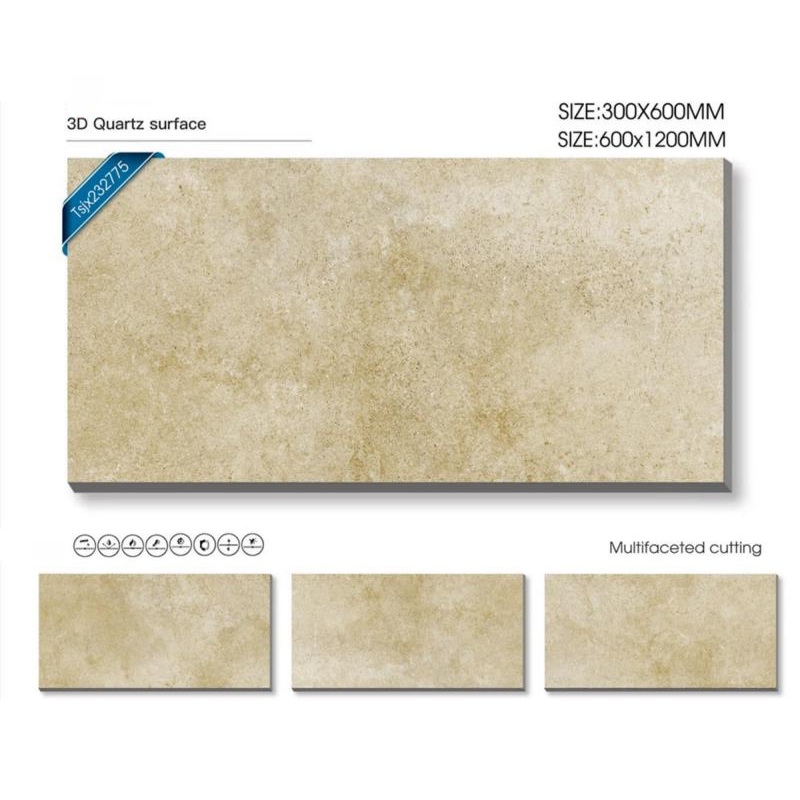 Factory Supply Beige Marble Effect Tile