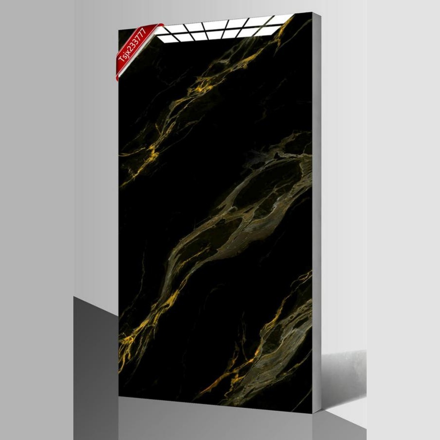 Modern Style Black Marble Look Tile