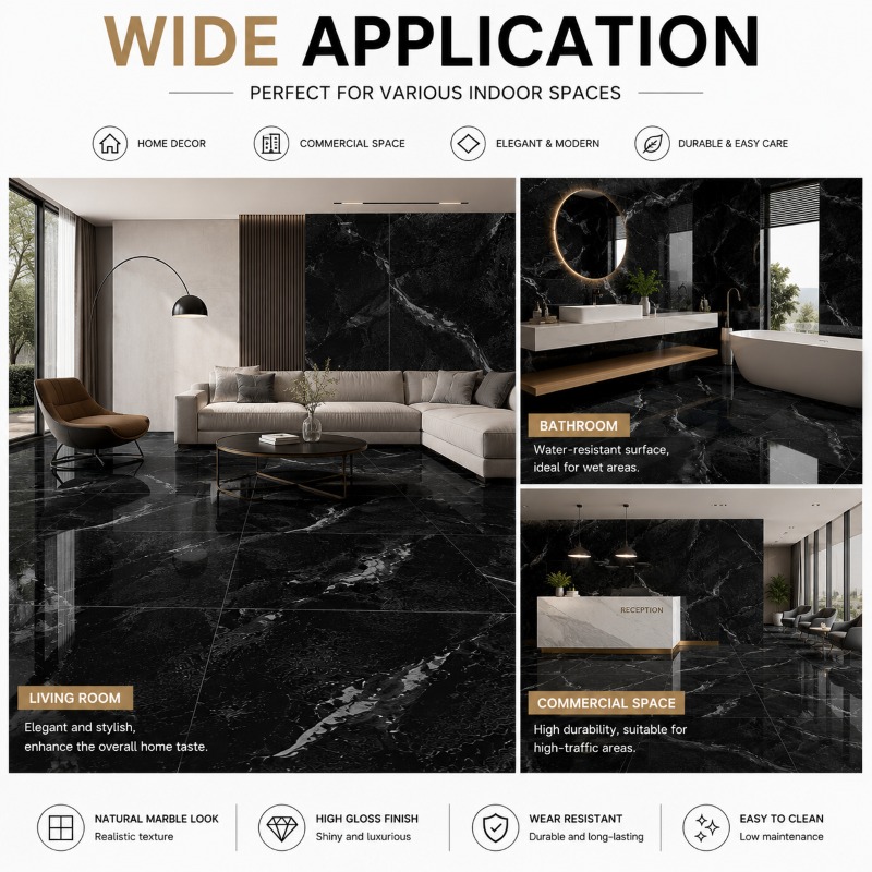 Factory Direct Black Ceramic Tile