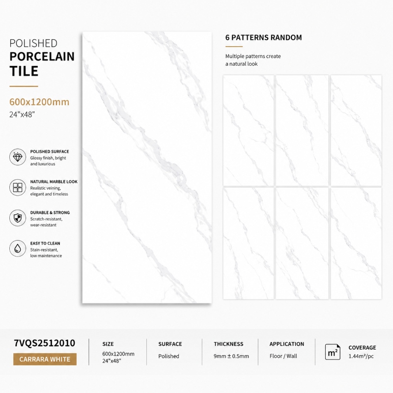 Wholesale Large White Porcelain Tile