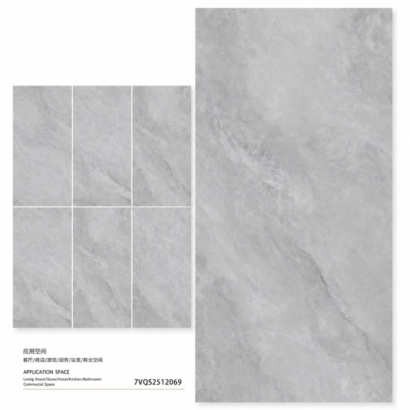 60x120 Grey Polished Floor Porcelain Tile