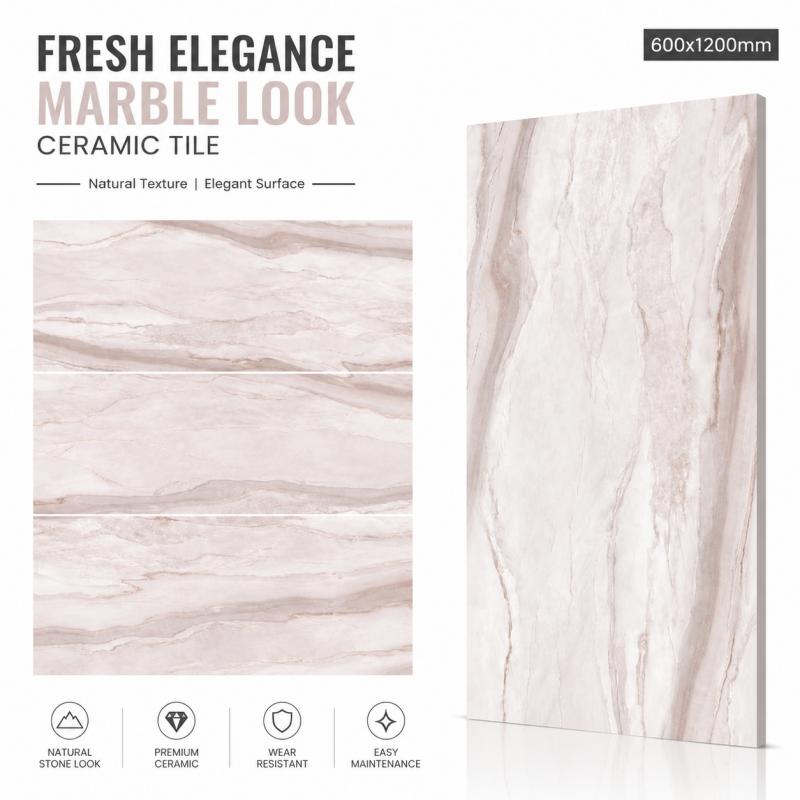 Wholesale Beige Polished Ceramic Floor Tile