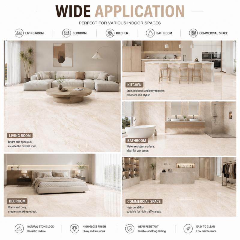 OEM&ODM Warm Beige Ceramic Floor Tile