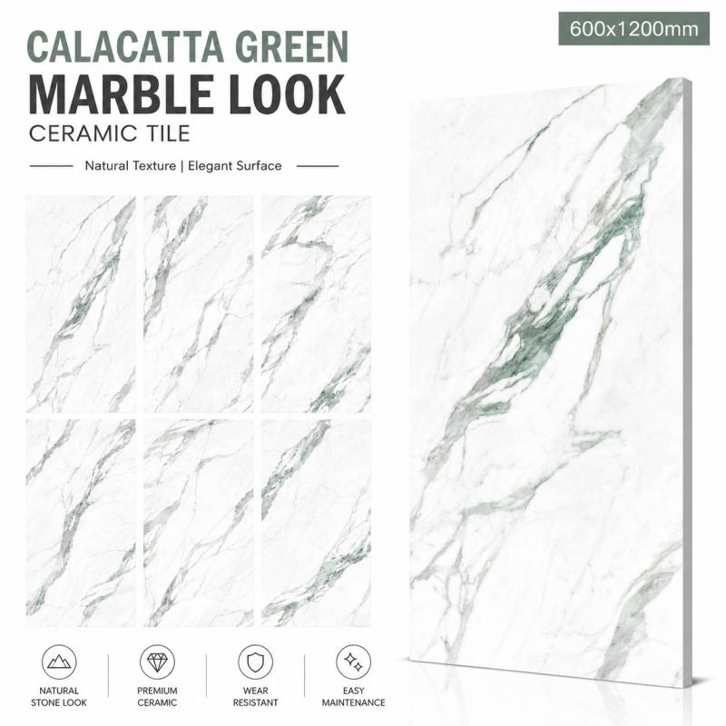 High Quality Green Vein Design Tile