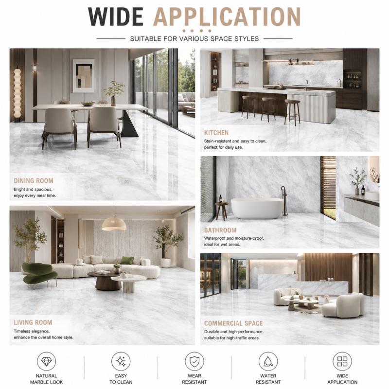 600x1200 Polished Porcelain Floor Tile