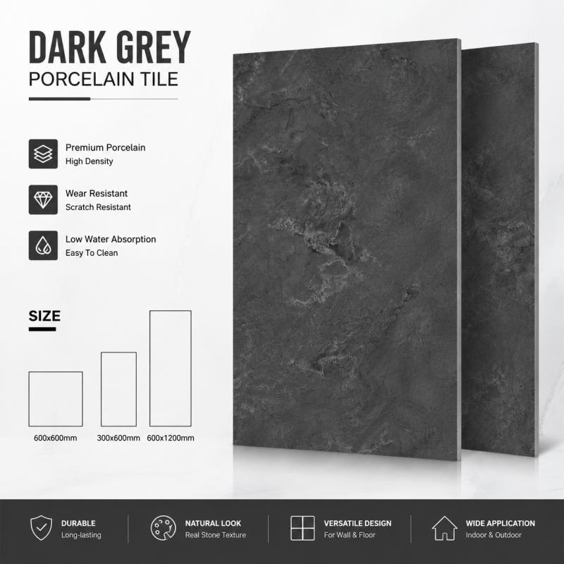 Wholesale Dark Grey Porcelain Tile
