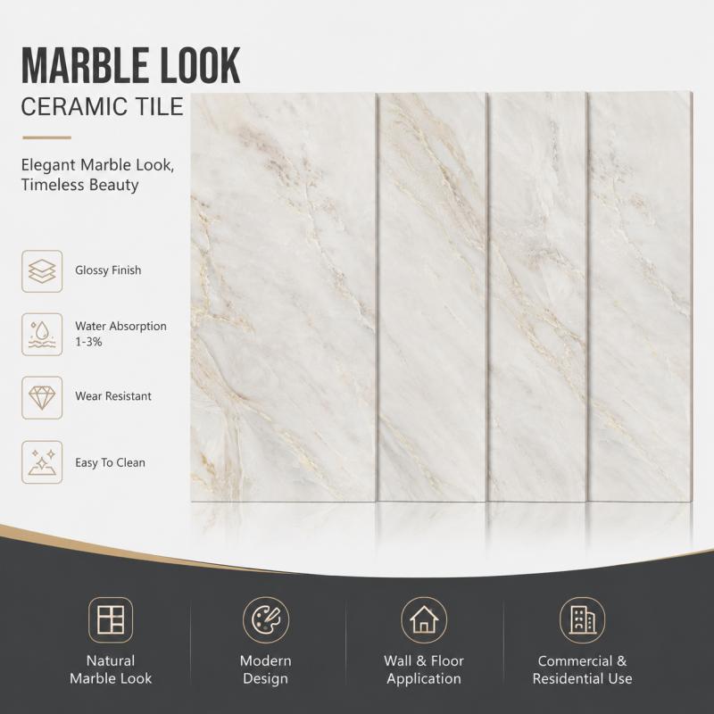 Factory Supply White Gloss Finish Tile