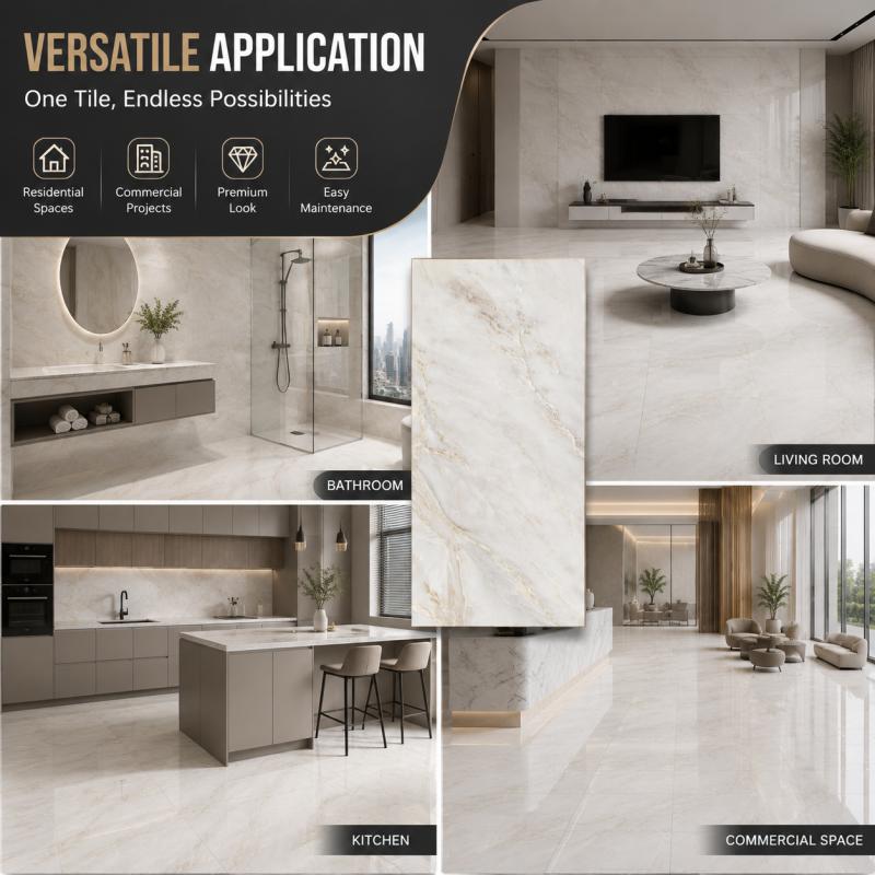 Modern White Pattern Interior Tile