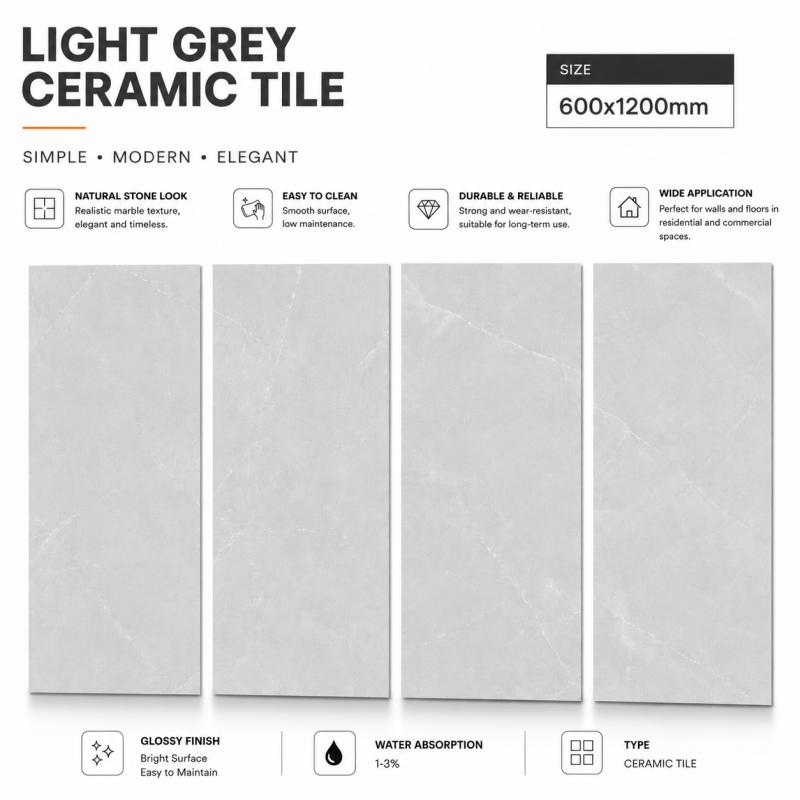 Custom Size Grey Interior Floor Tile