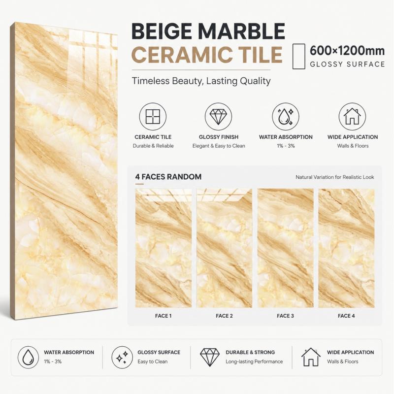 Wholesale Price Beige Glazed Ceramic Tile