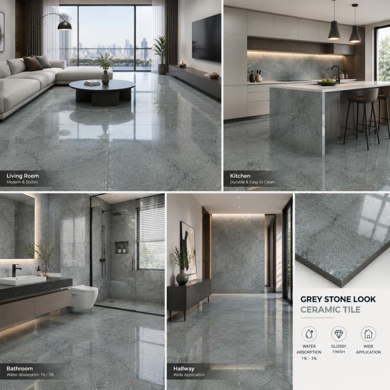 Wholesale Modern Grey Residential Floor Tile
